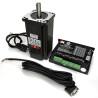 Kit motor pas cu pas hibrid Closed Loop Nema34 12 Nm + driver HBS86H + cablu