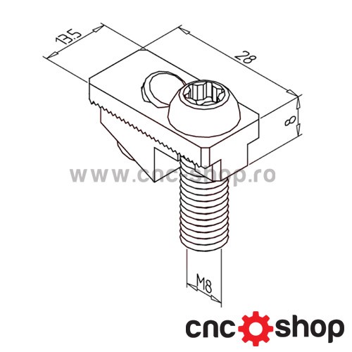 Sistem fixare profile Minitec 45 Power-Lock Fastener 45SF