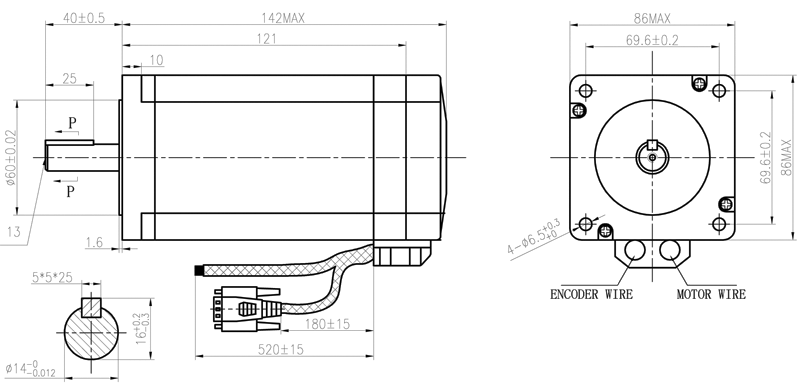 dimensiuni motor 9Nm